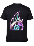 Neon Flame Vinyl Record Graphic Tee