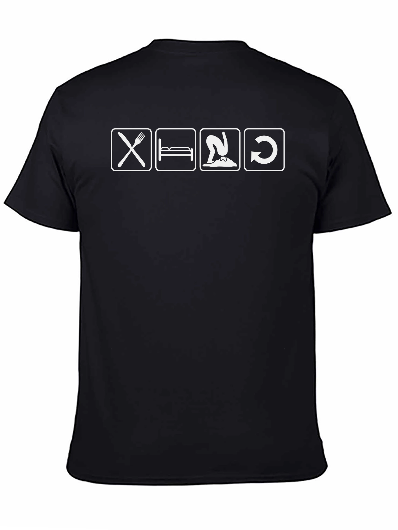 Eat Sleep Snorkel Repeat Black T-Shirt