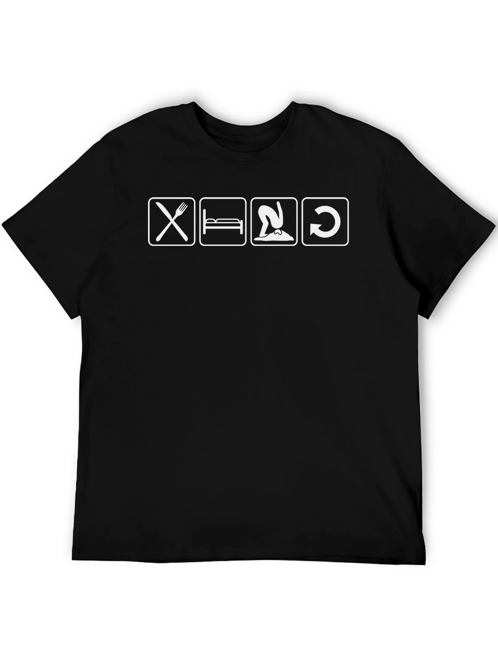 Eat Sleep Snorkel Repeat Black T-Shirt