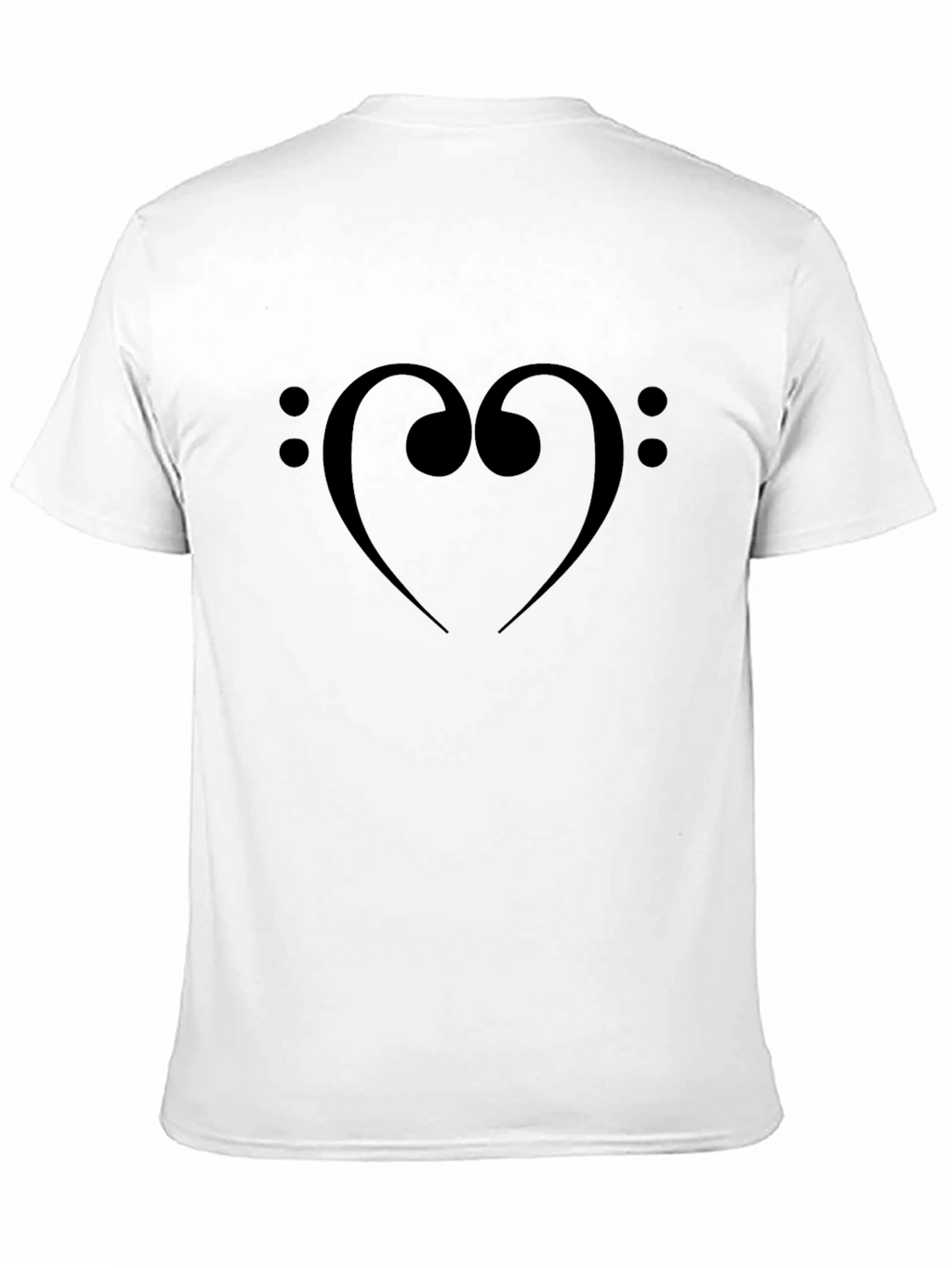 Bass Clef Heart T-Shirt - Music Lover Tee