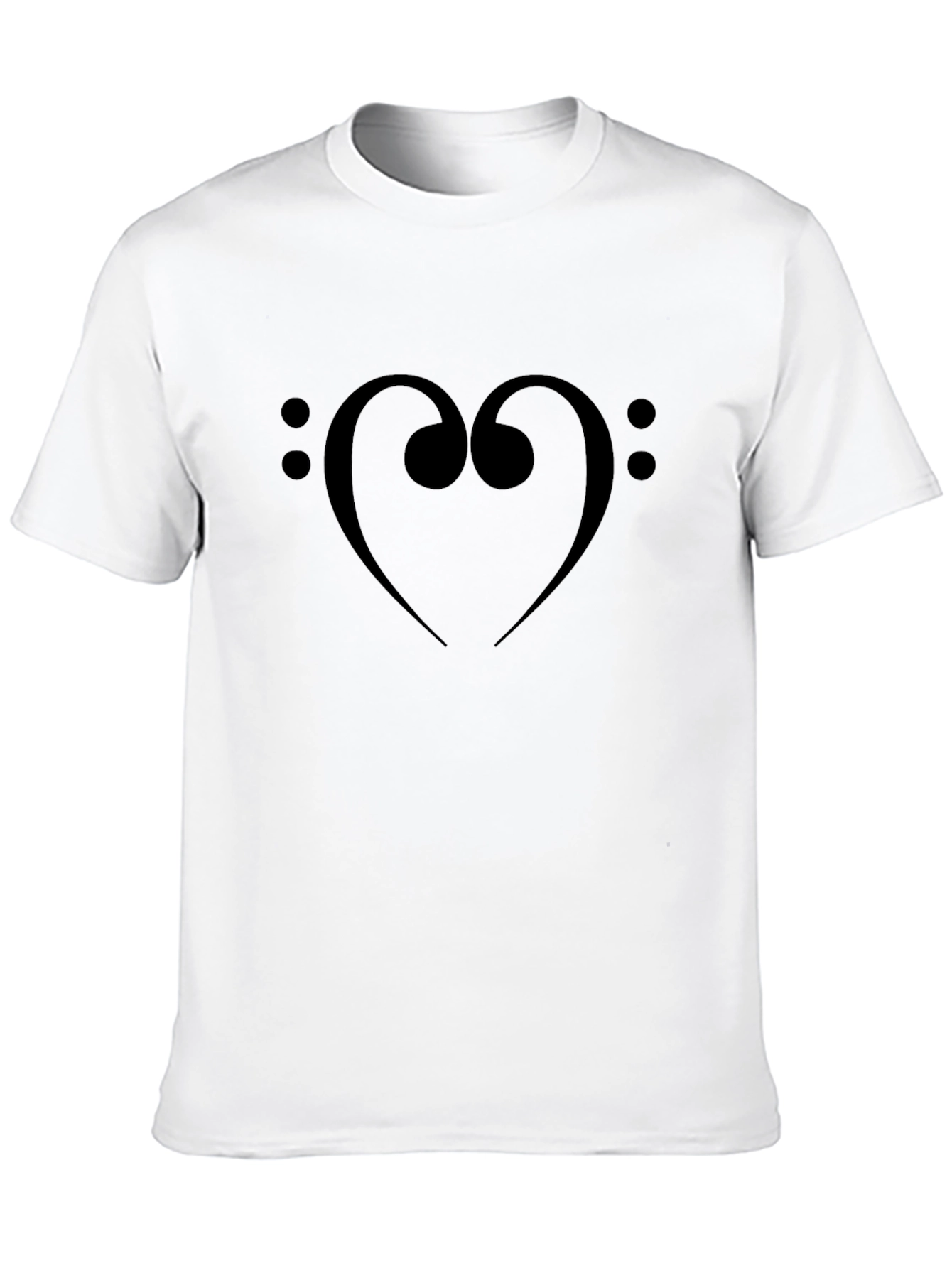 Bass Clef Heart T-Shirt - Music Lover Tee