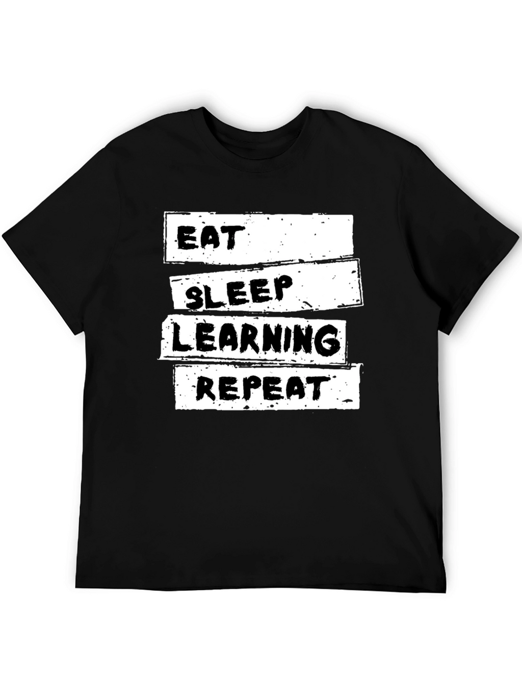 Eat Sleep Learning Repeat T-Shirt - Black