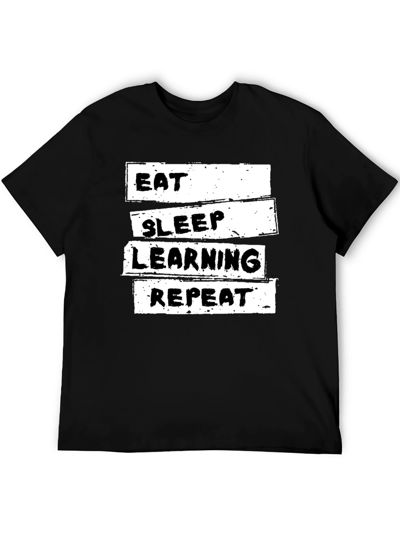 Eat Sleep Learning Repeat T-Shirt - Black