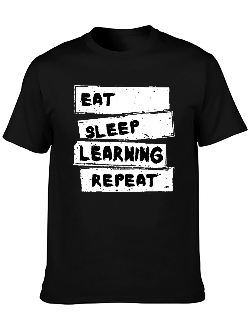 Eat Sleep Learning Repeat T-Shirt - Black