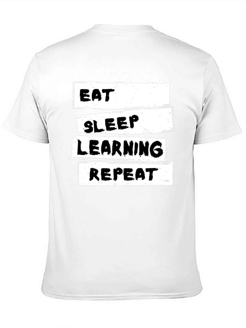 Eat Sleep Learning Repeat T-Shirt - Black