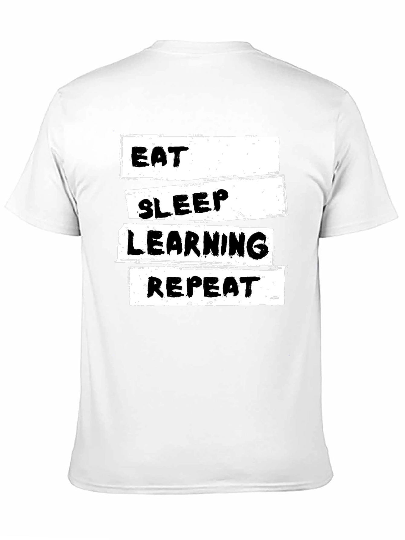 Eat Sleep Learning Repeat T-Shirt - Black