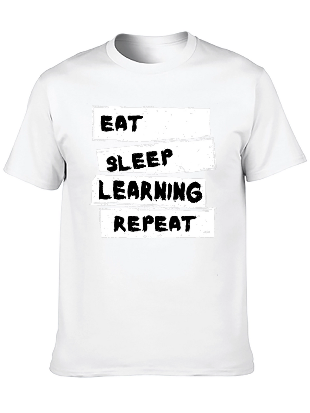 Eat Sleep Learning Repeat T-Shirt - Black