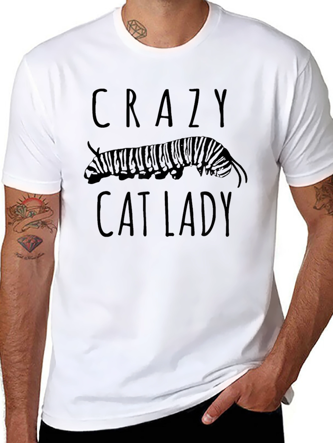 Crazy Cat Lady T-Shirt - Black Cat Design