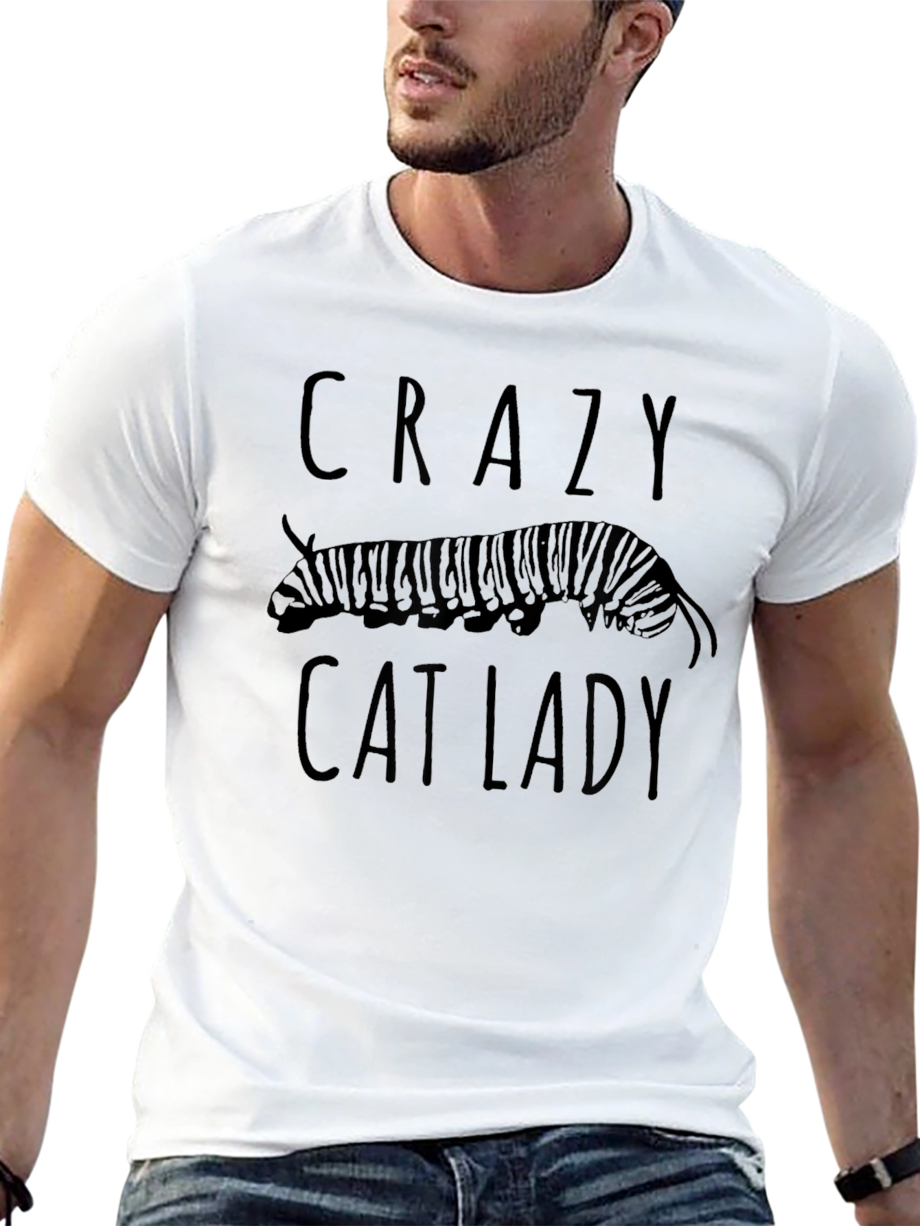 Crazy Cat Lady T-Shirt - Black Cat Design