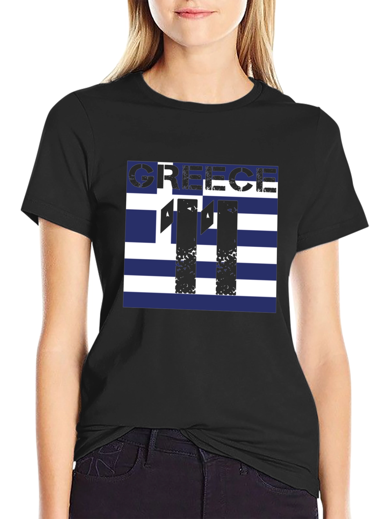 Greece Flag Football T-Shirt