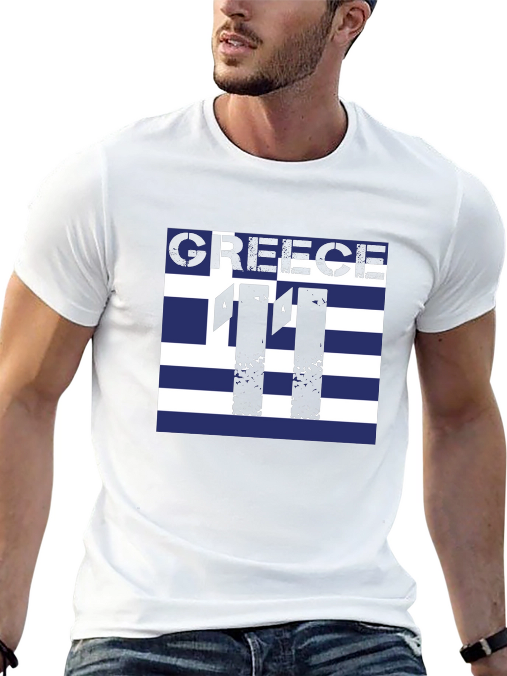 Greece Flag Football T-Shirt