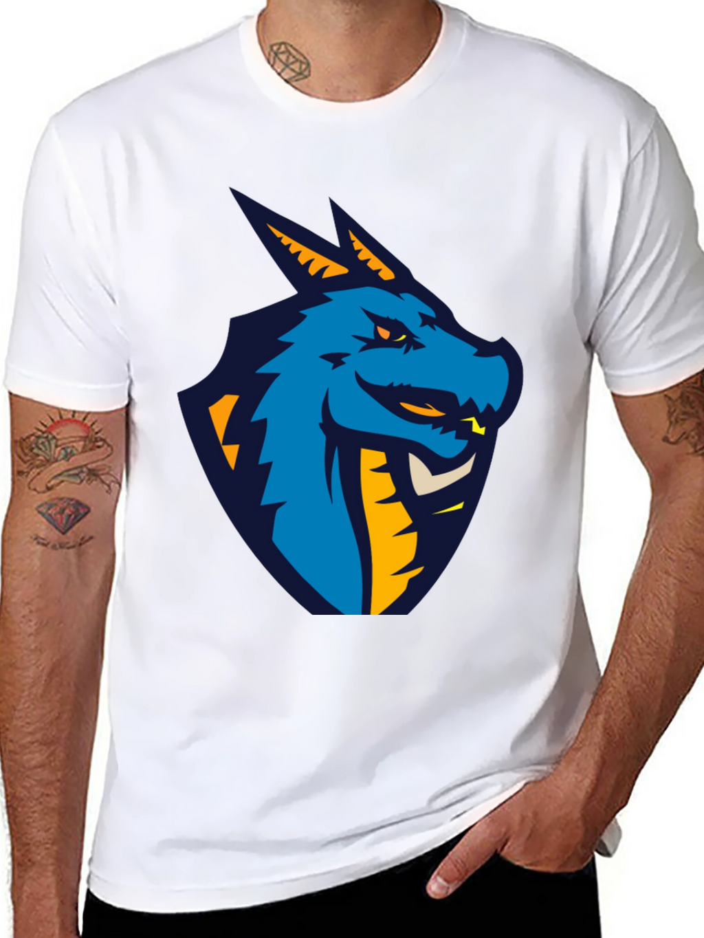 Dragon Graphic Black T-Shirt - Cool Design