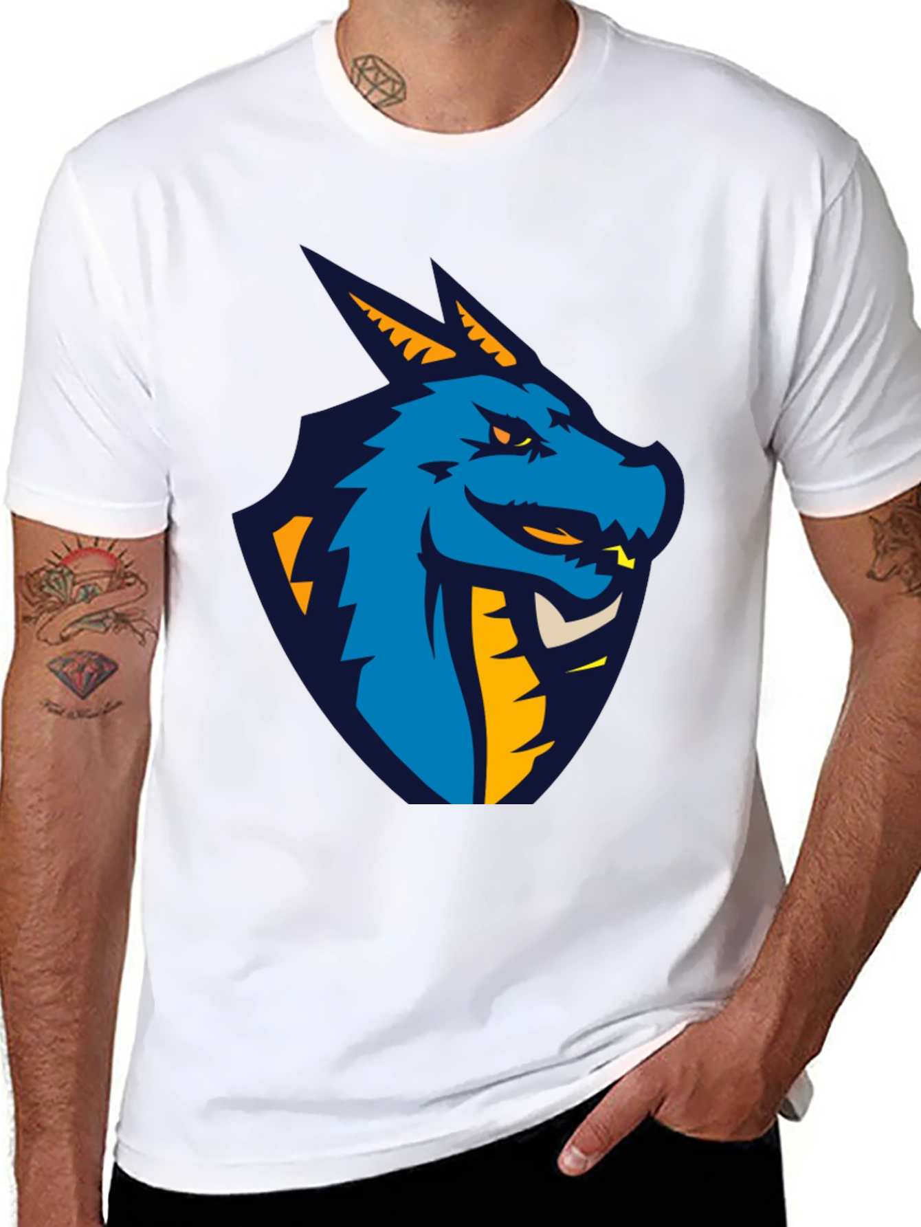 Dragon Graphic Black T-Shirt - Cool Design