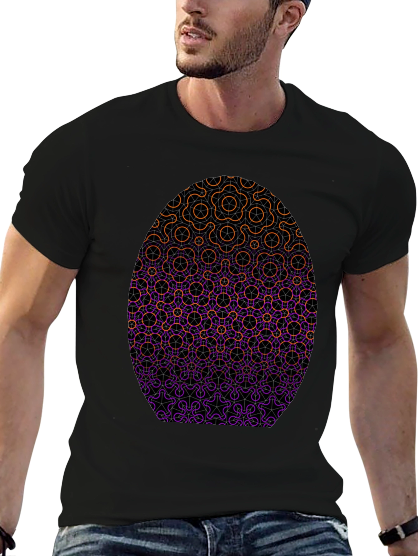 Geometric Egg Graphic Tee - Stylish Casual Wear