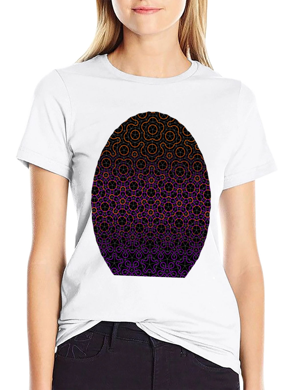 Geometric Egg Graphic Tee - Stylish Casual Wear
