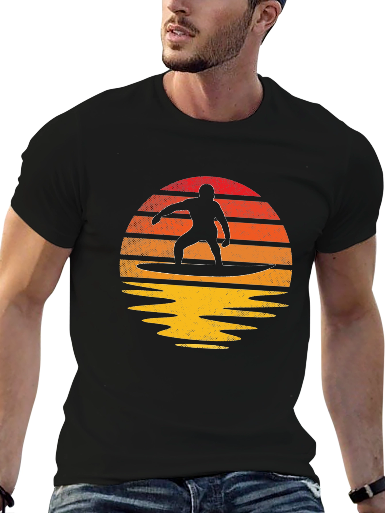Sunset Surfer Graphic Tee - Retro Vibe