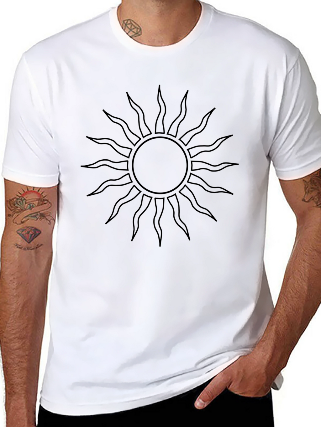 Black Sun Graphic Tee - Stylish Casual Wear