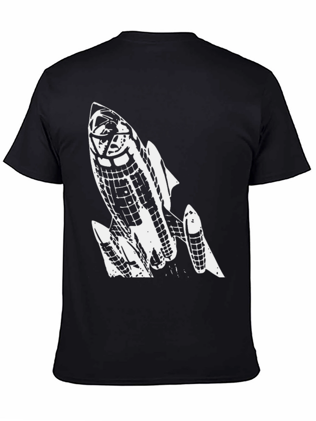 Rocket Graphic Tee - Cool Black Cotton T-Shirt