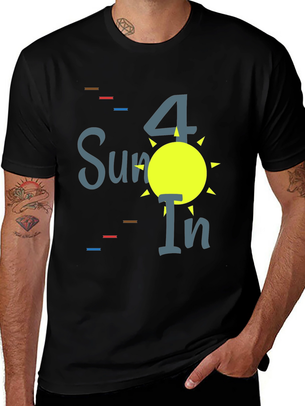 Summer Fun Black Graphic Tee
