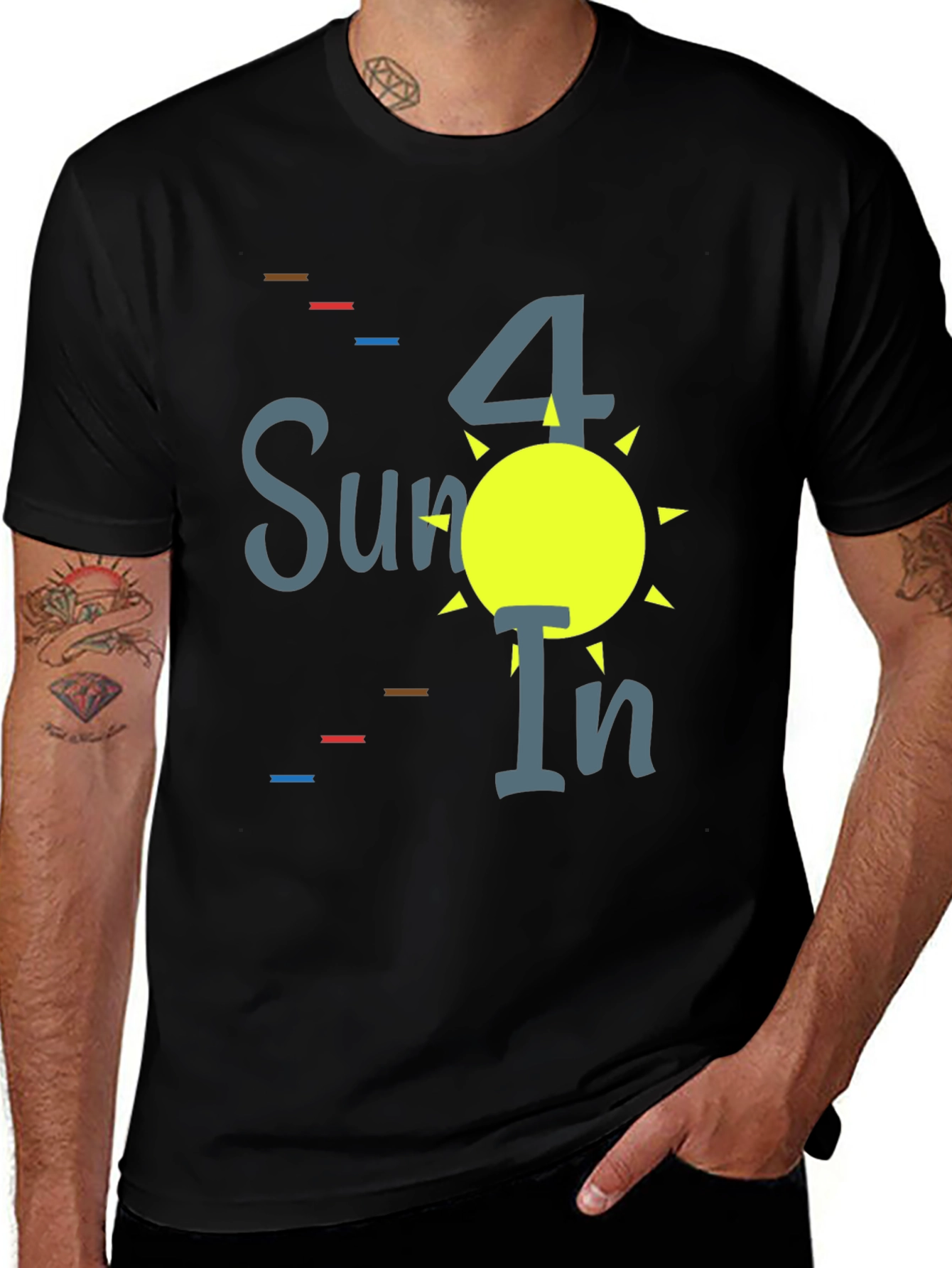 Summer Fun Black Graphic Tee
