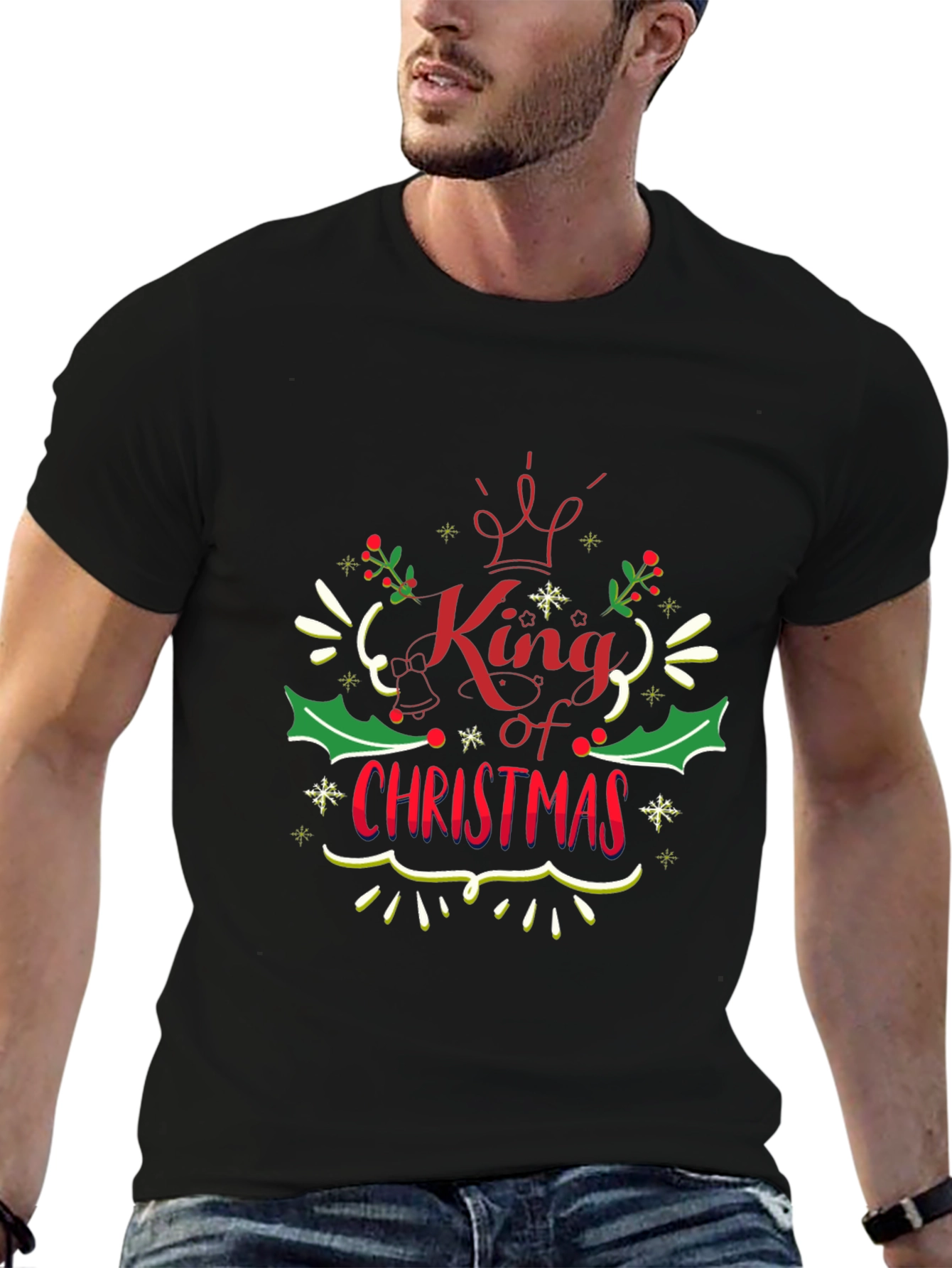 King of Christmas Graphic Tee - Holiday Apparel