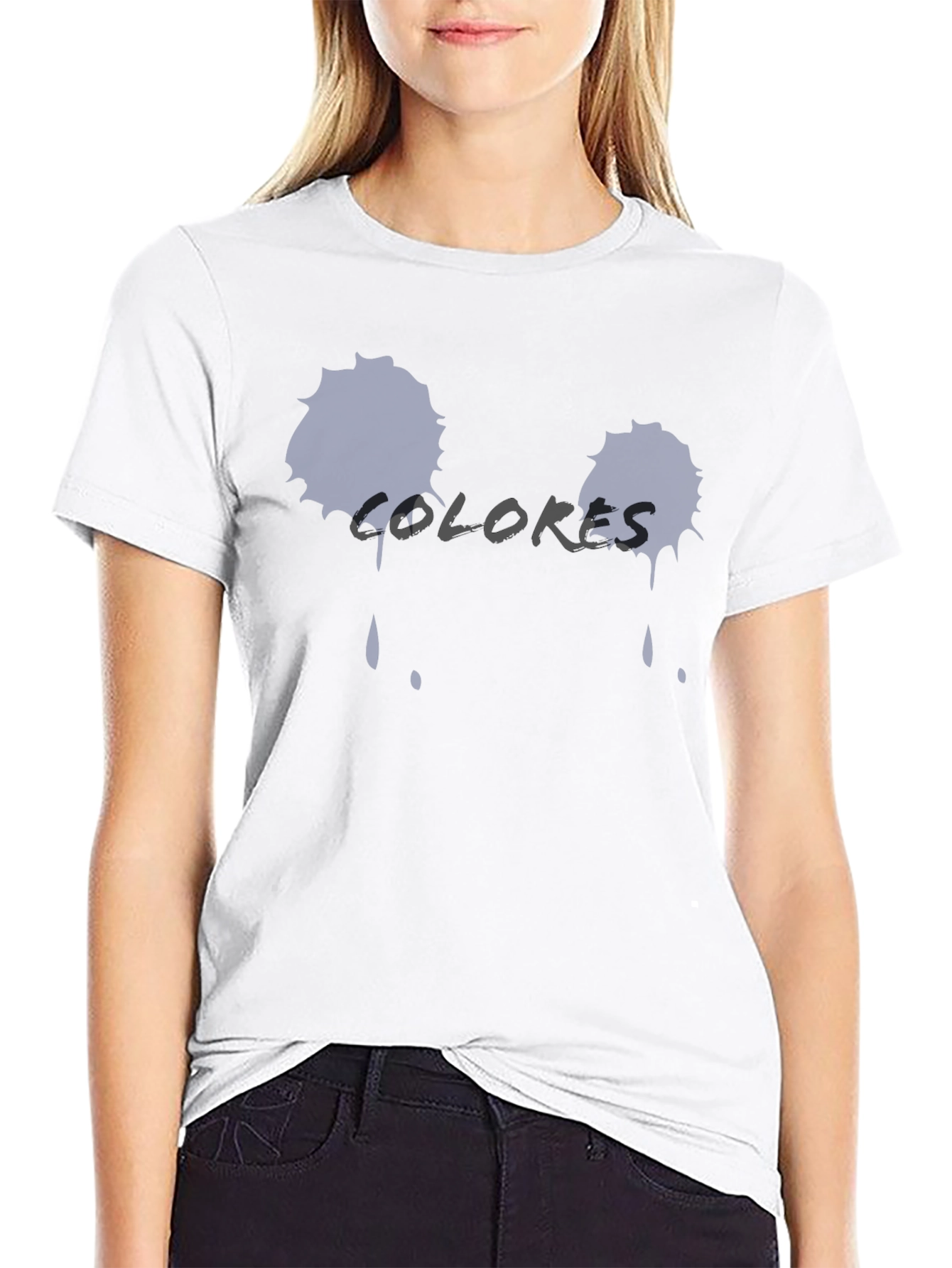 Colores T-Shirt - Black Crew Neck Tee
