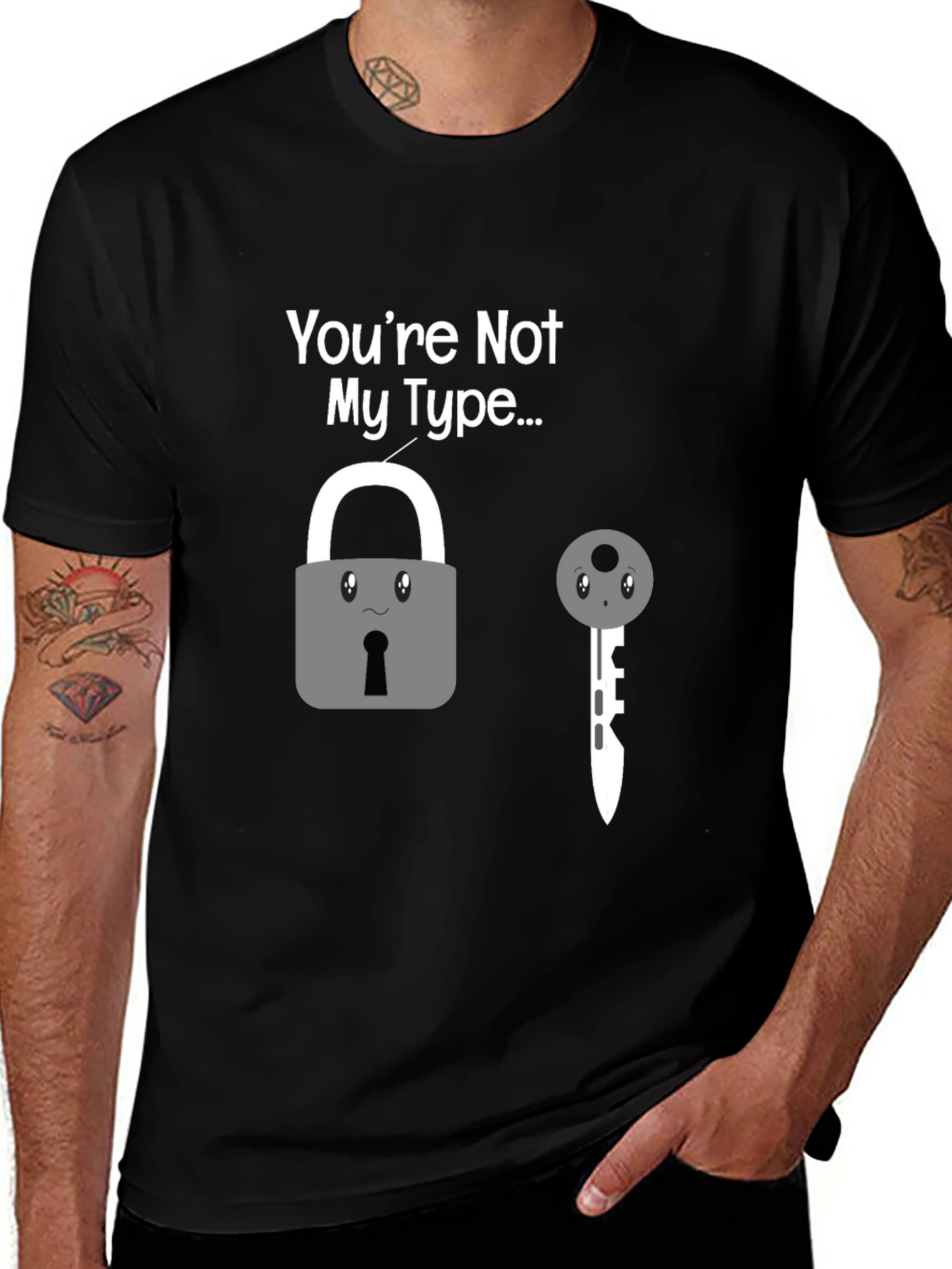 Funny Not My Type Graphic Novelty Tee