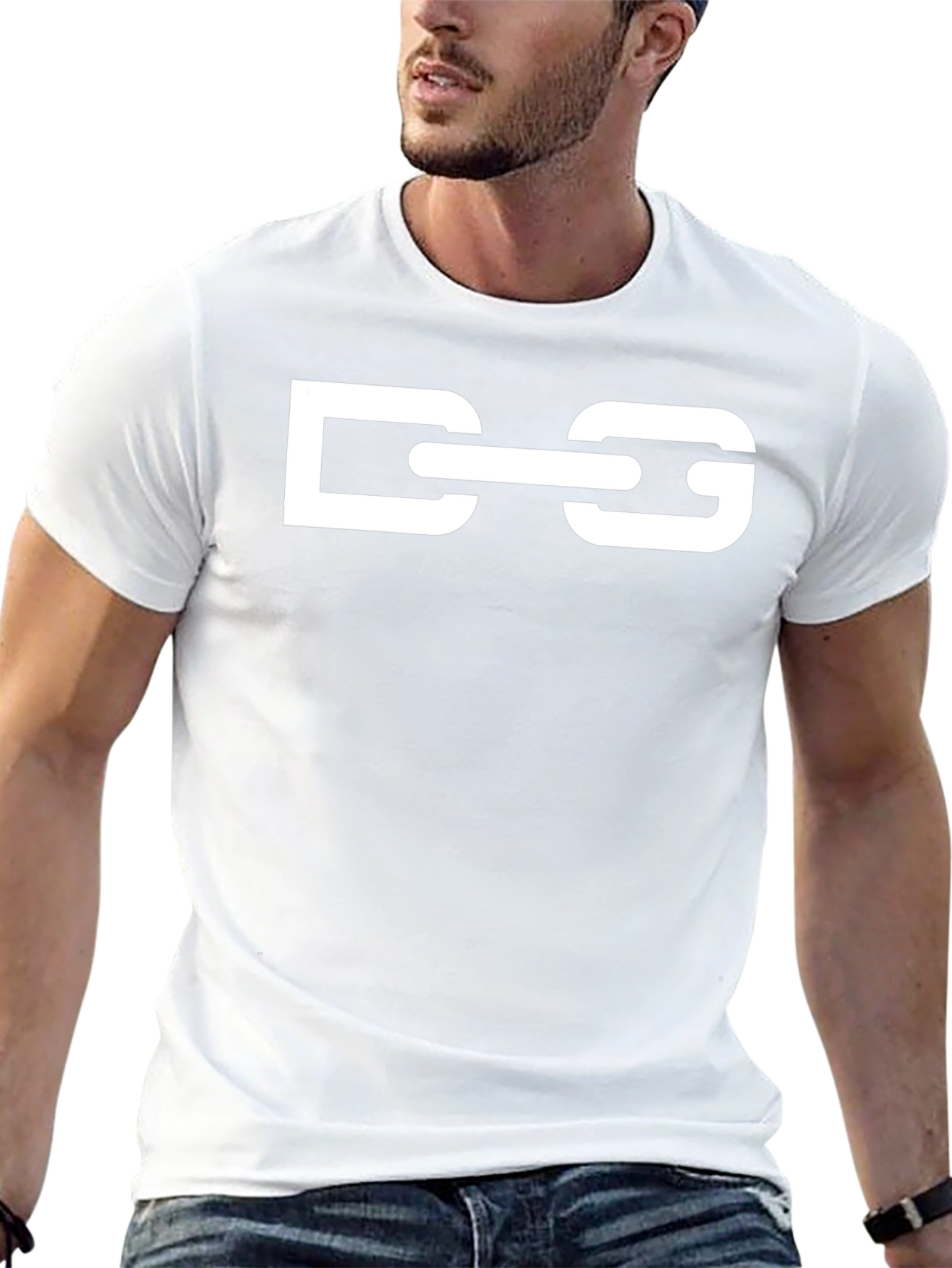 DG Chain Graphic Tee - Stylish Black Cotton T-Shirt