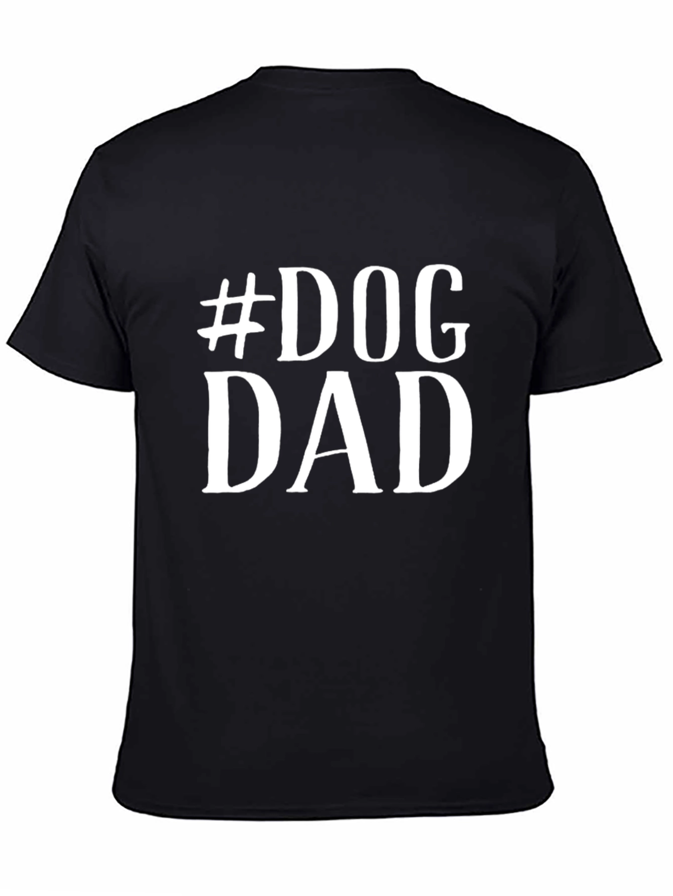 #Dog Dad T-Shirt - Black Cotton Tee for Dog Lovers