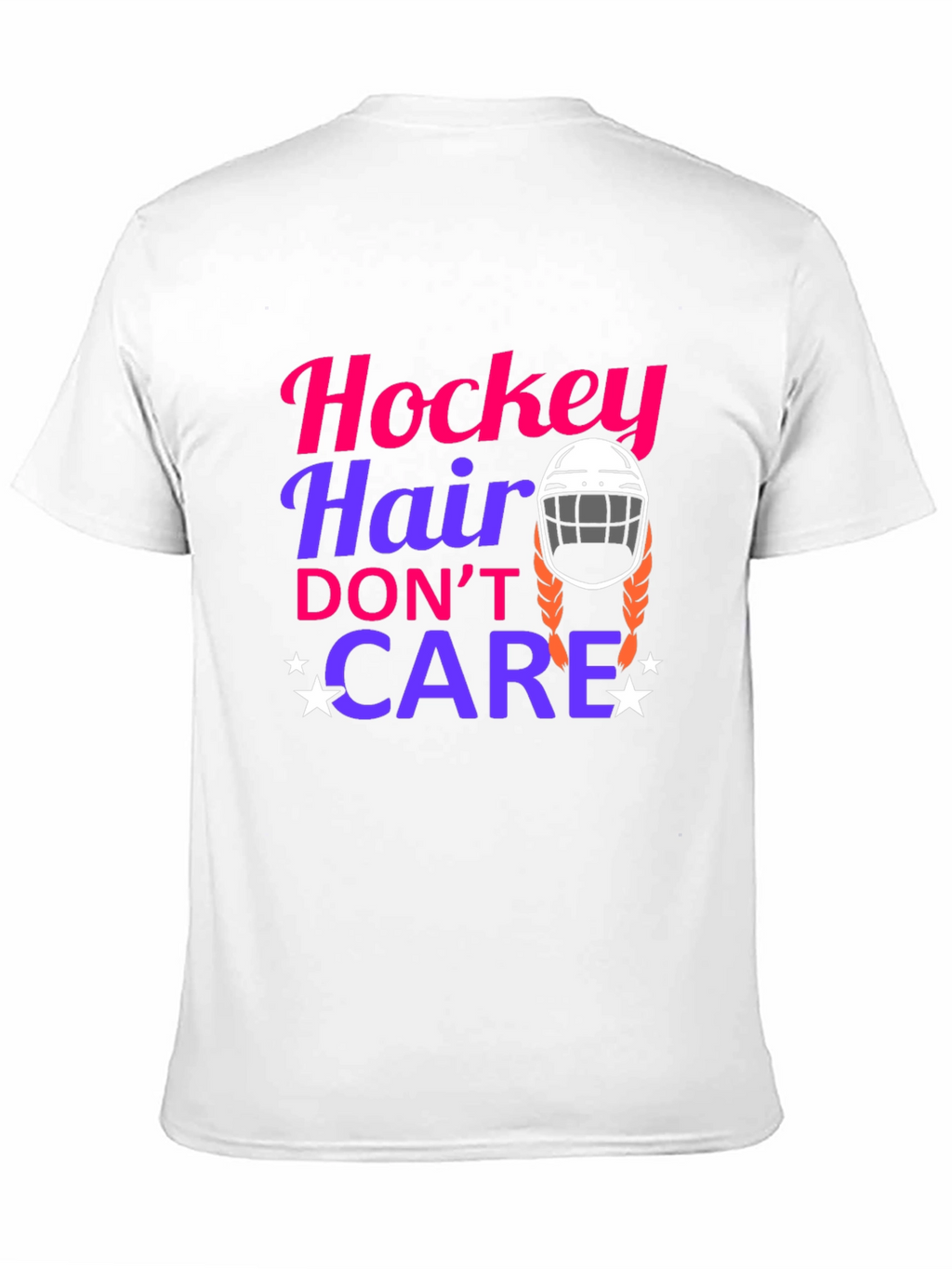 Hockey Hair Dont Care Graphic Tee