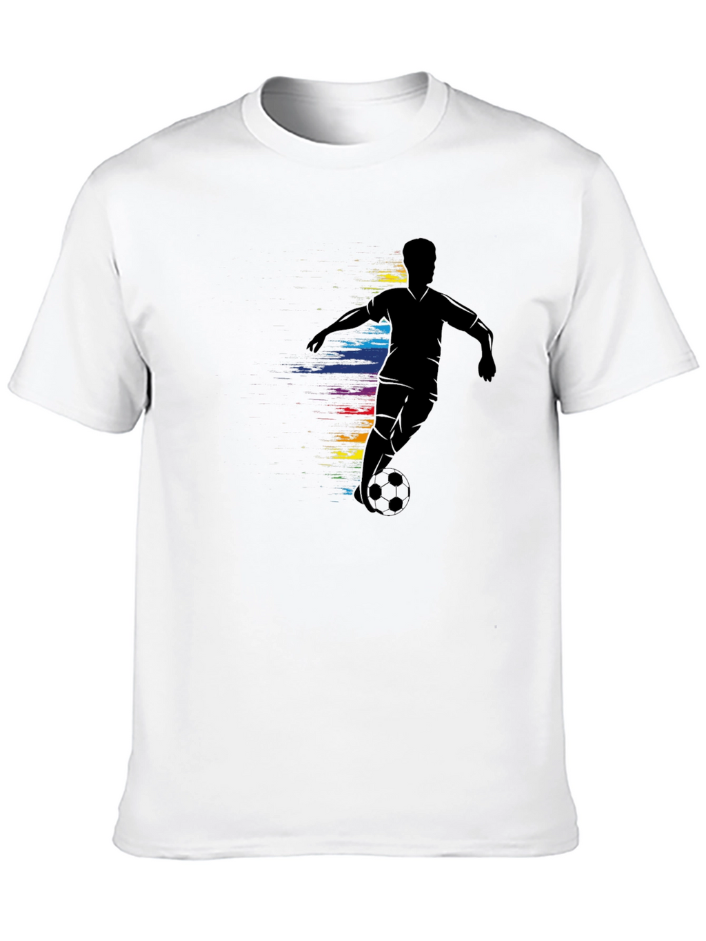 Soccer Player Graphic Tee - Black Cotton Comfort