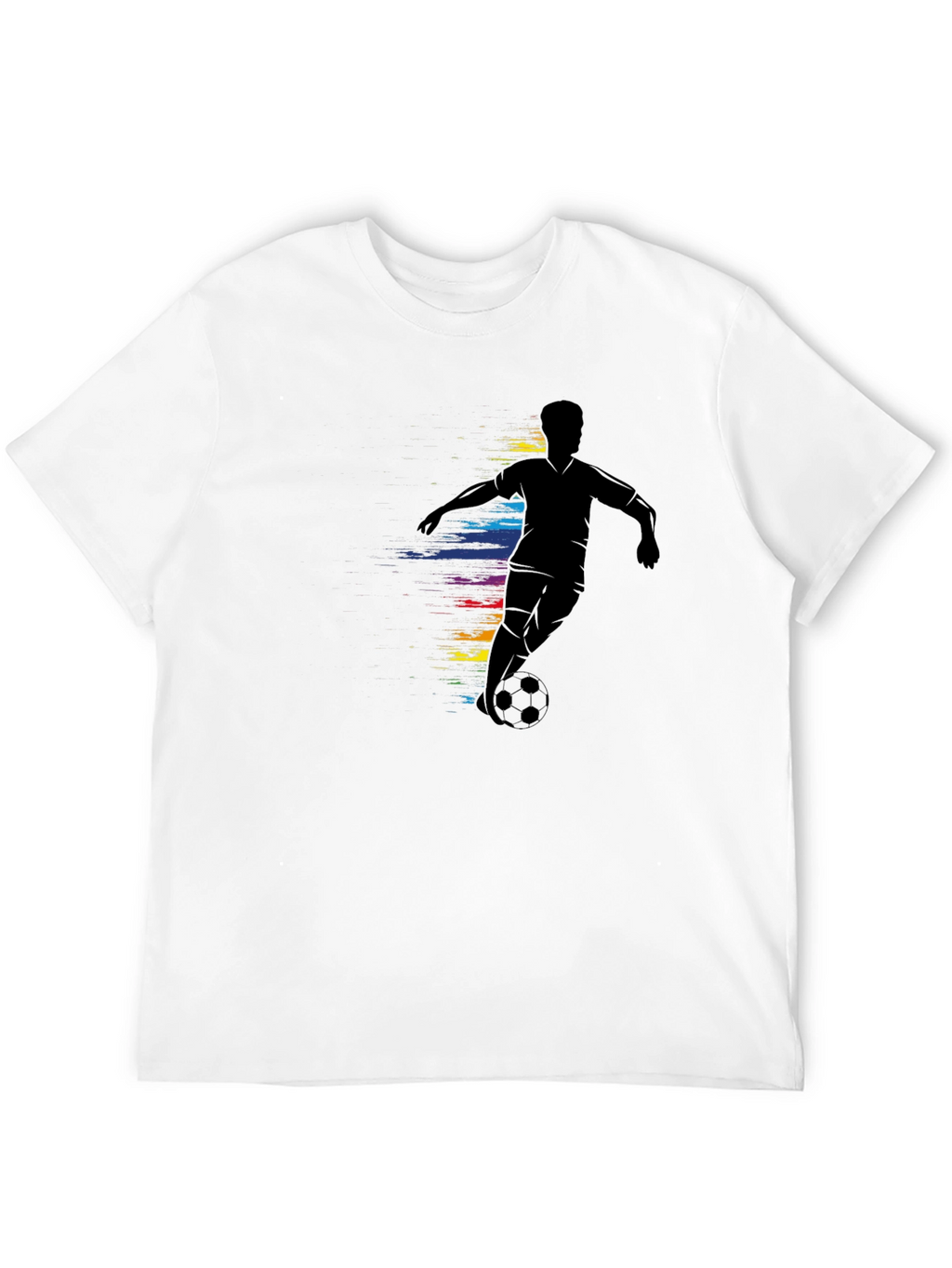 Soccer Player Graphic Tee - Black Cotton Comfort