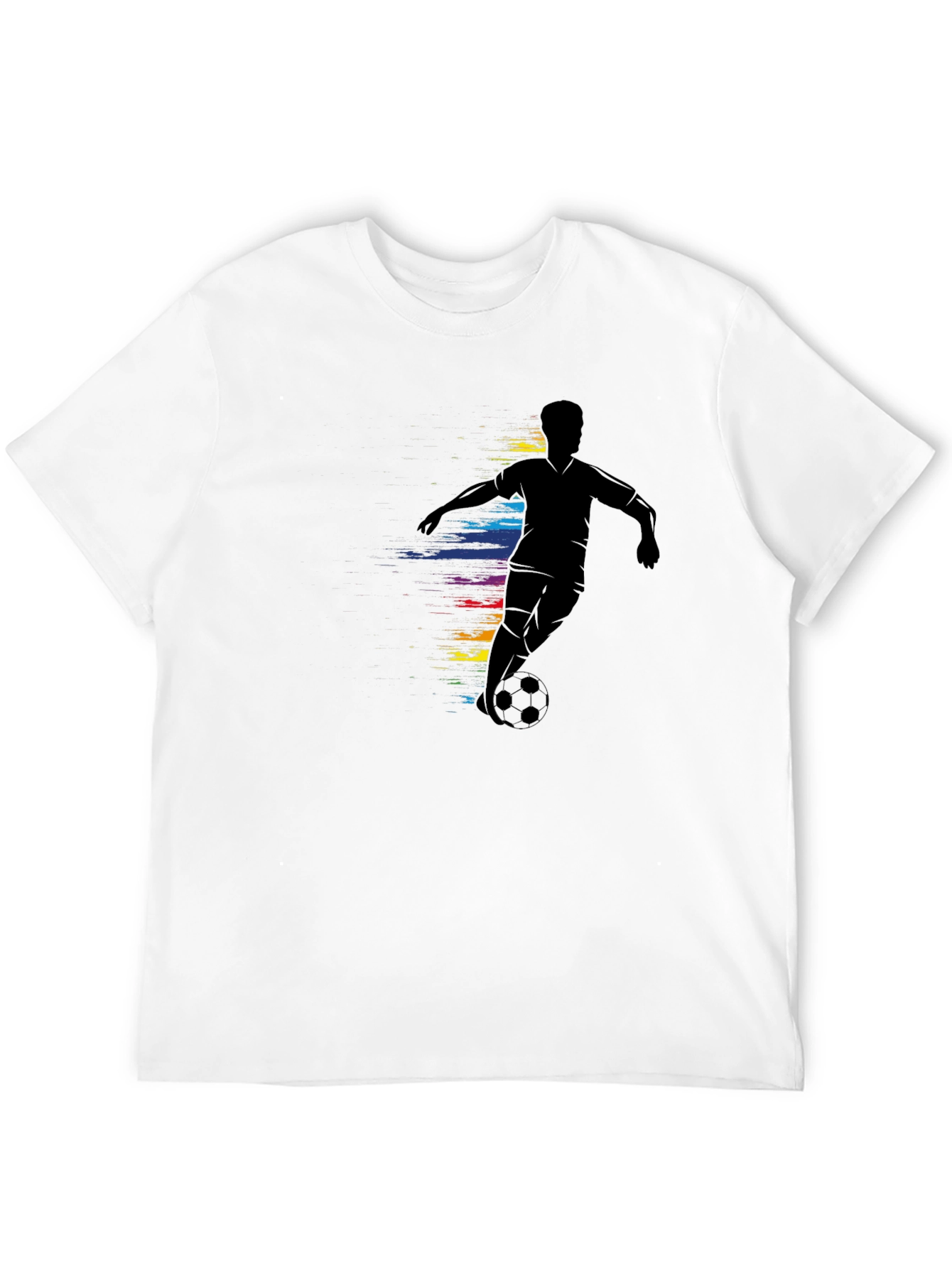 Soccer Player Graphic Tee - Black Cotton Comfort
