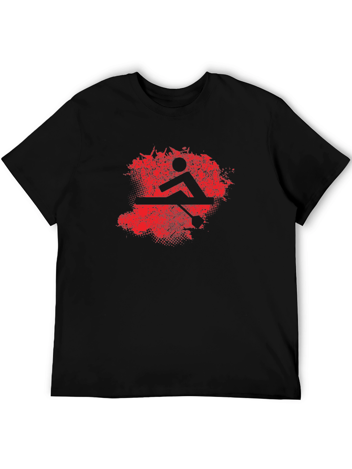 Rowing Graphic T-Shirt - Black