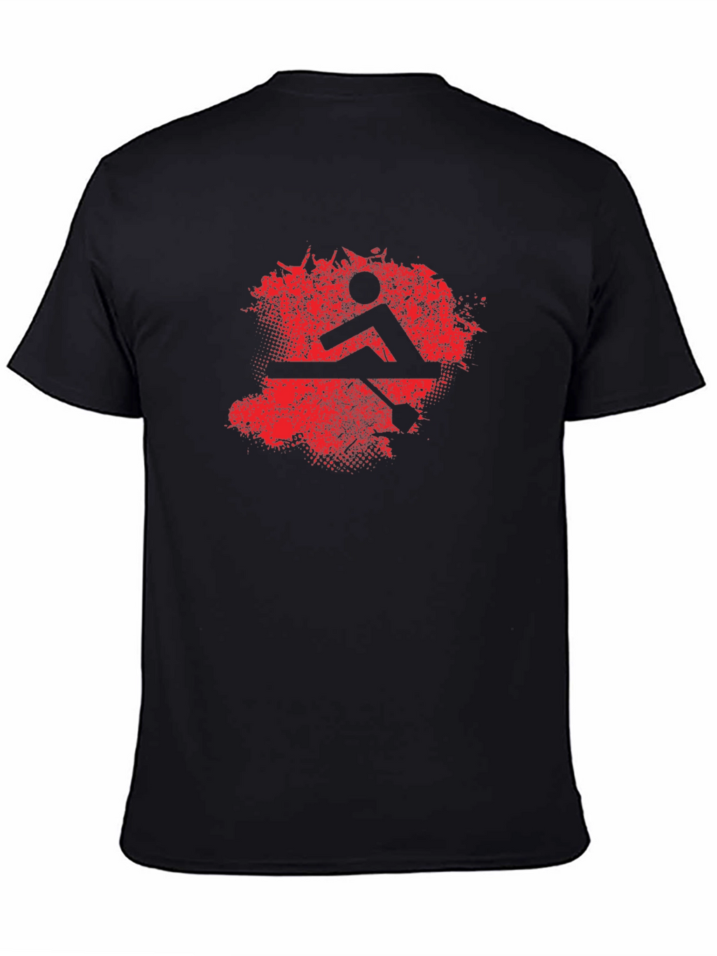 Rowing Graphic T-Shirt - Black