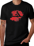 Rowing Graphic T-Shirt - Black