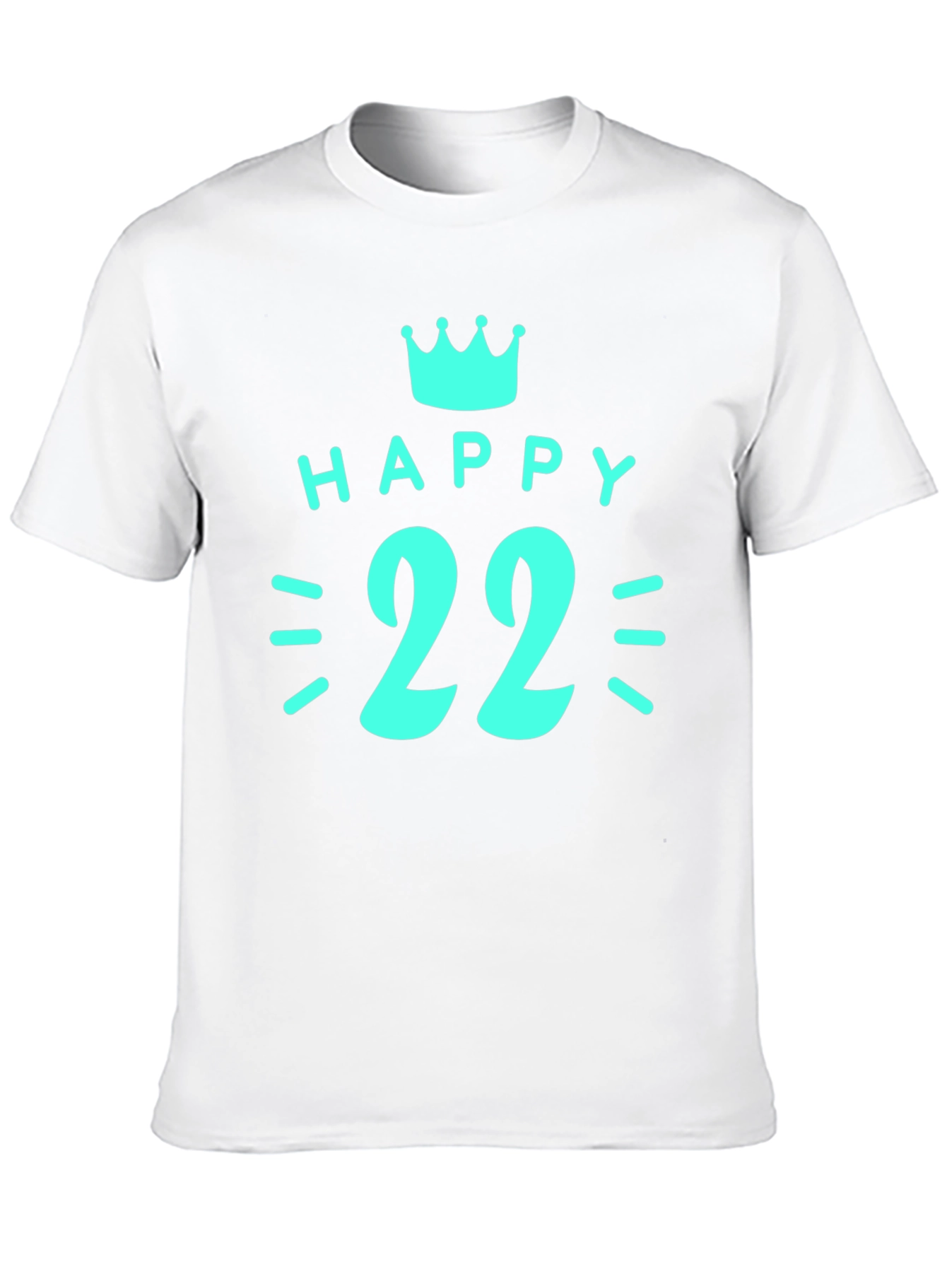 Happy 22nd Birthday Graphic T-Shirt - Black