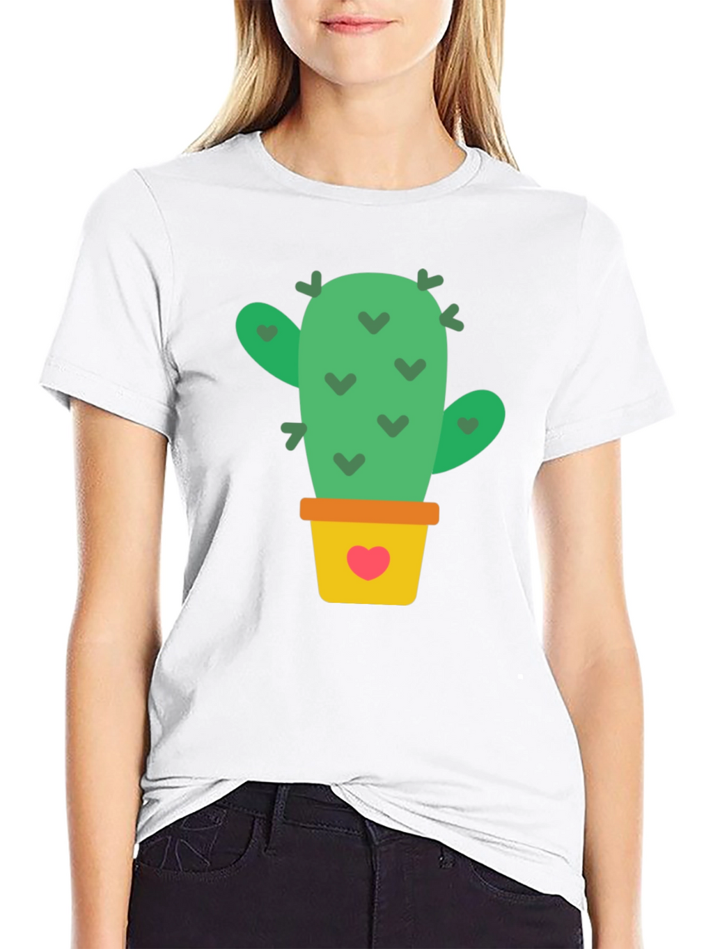 Cactus Love Graphic T-Shirt - Black Cotton Tee