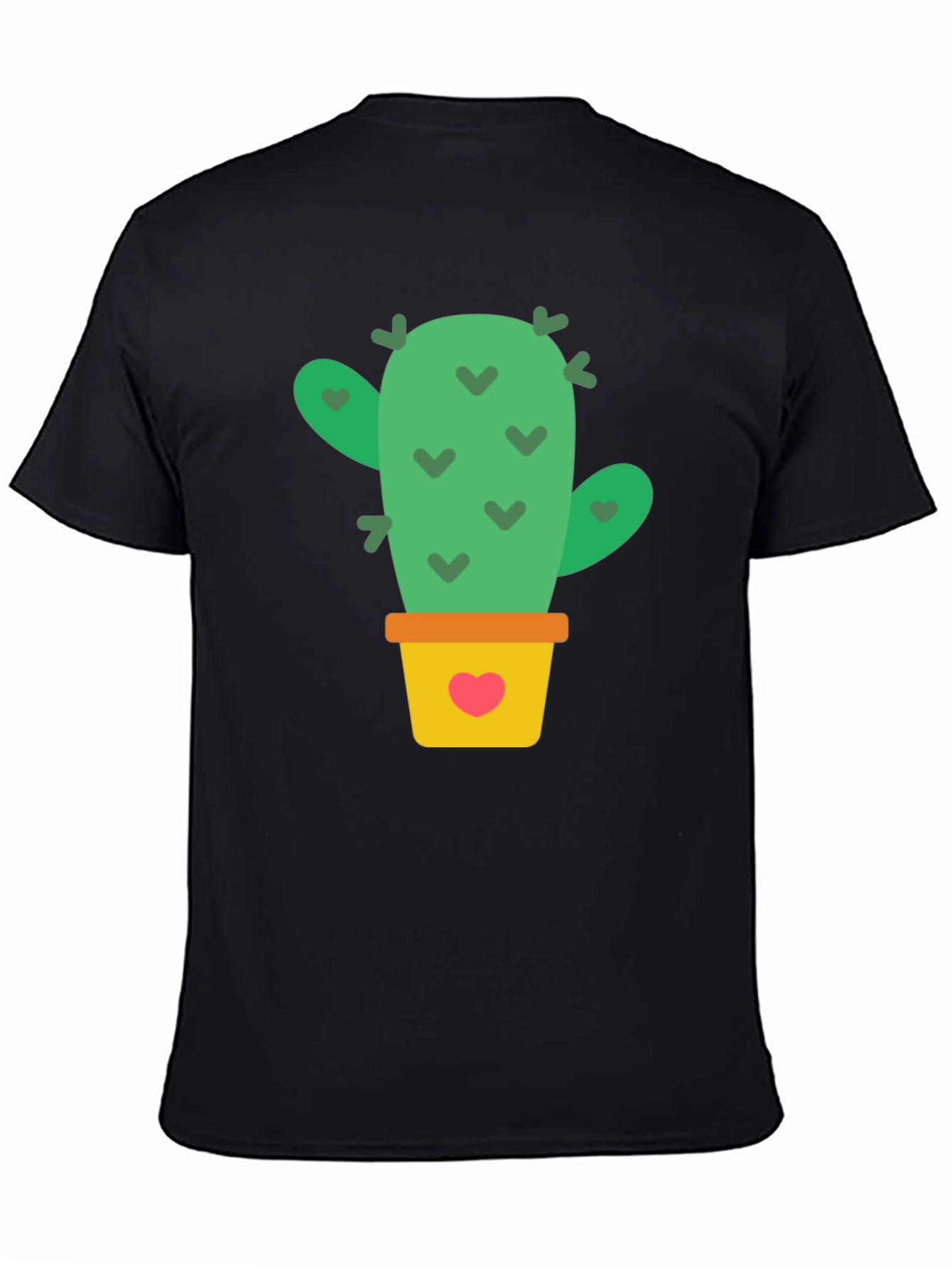 Cactus Love Graphic T-Shirt - Black Cotton Tee