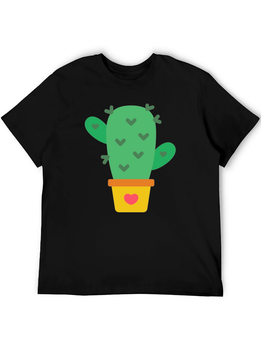 Cactus Love Graphic T-Shirt - Black Cotton Tee