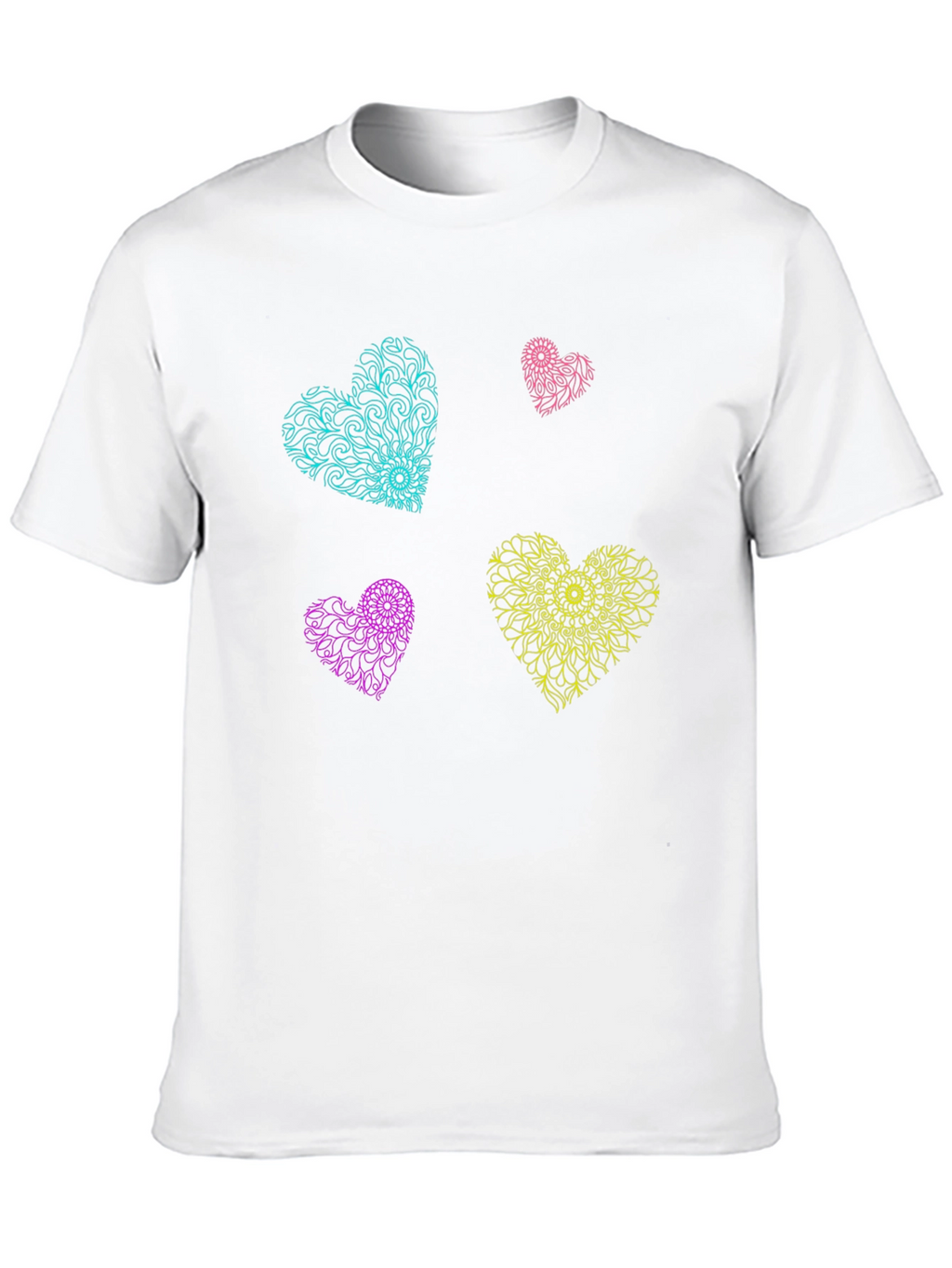 Heart Mandala T-Shirt - Vibrant Graphic Tee