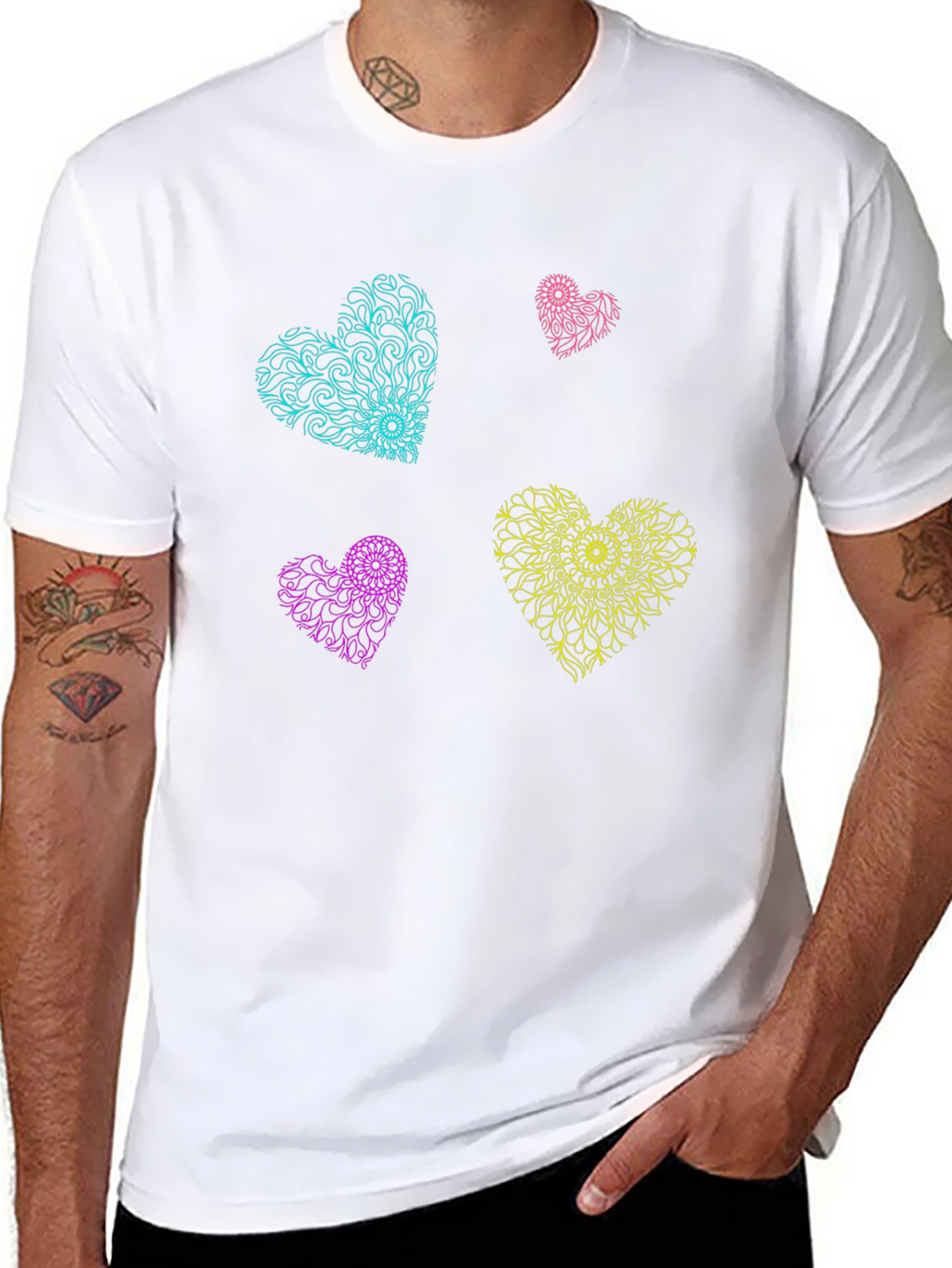 Heart Mandala T-Shirt - Vibrant Graphic Tee