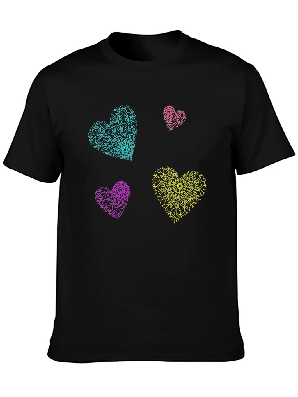 Heart Mandala T-Shirt - Vibrant Graphic Tee