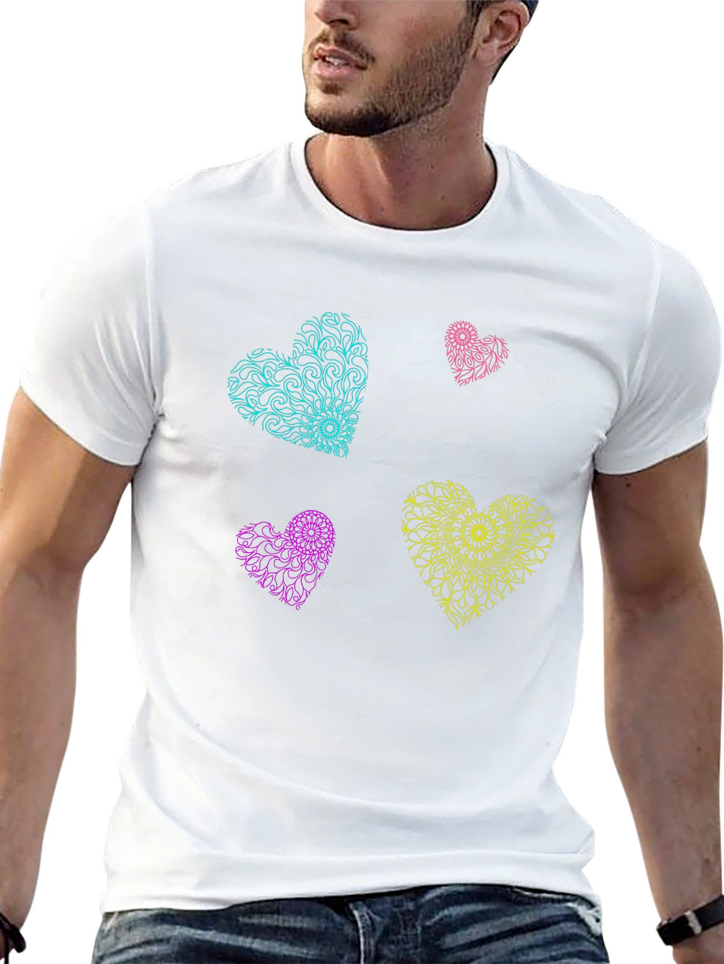 Heart Mandala T-Shirt - Vibrant Graphic Tee