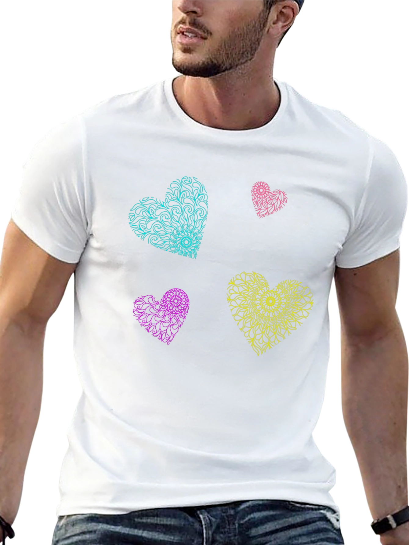 Heart Mandala T-Shirt - Vibrant Graphic Tee