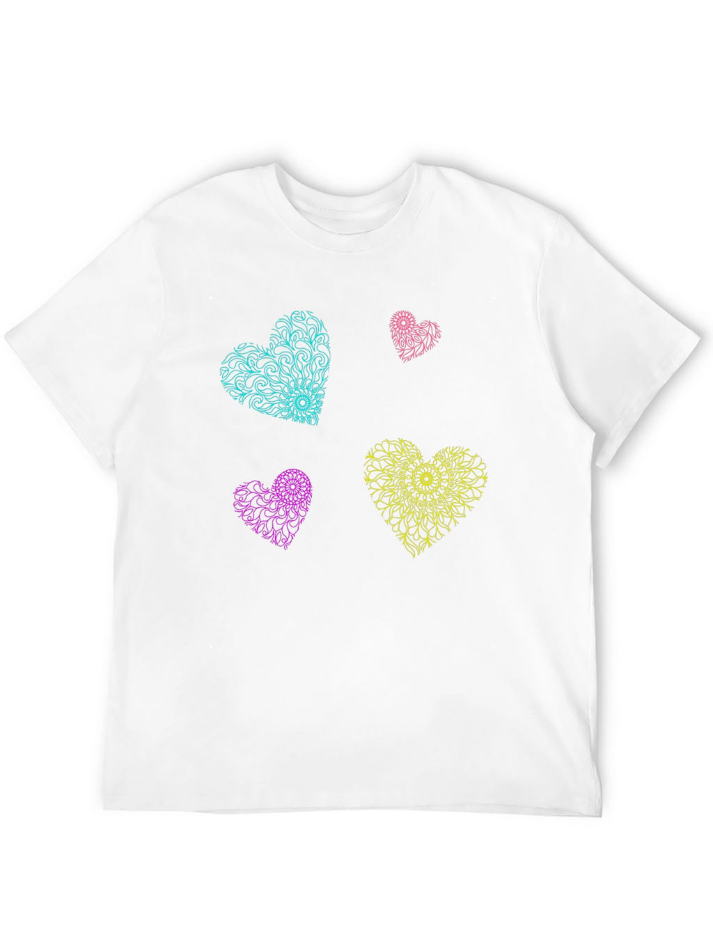 Heart Mandala T-Shirt - Vibrant Graphic Tee
