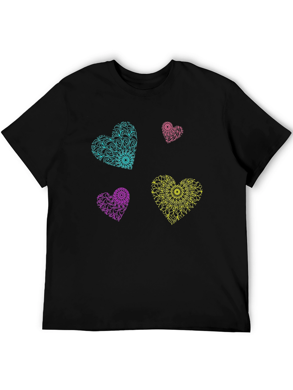 Heart Mandala T-Shirt - Vibrant Graphic Tee