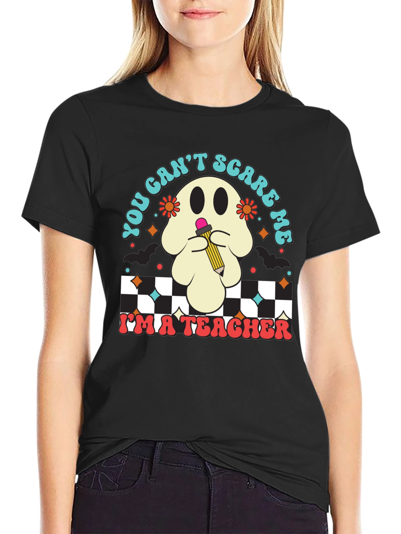 Teacher Halloween Ghost T-Shirt