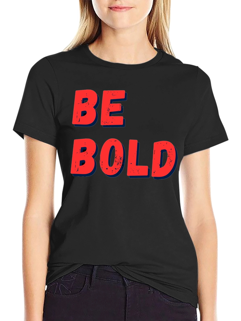 Be Bold Graphic T-Shirt - Casual Black Tee