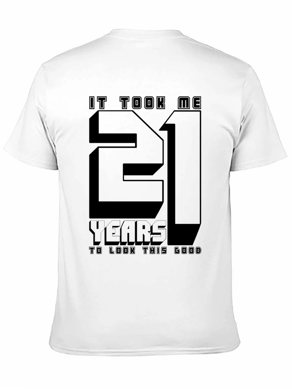 21st Birthday Black Graphic T-Shirt